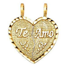 Load image into Gallery viewer, 14k Yellow Gold 22mm Teamo Heart 2 Piece Assorted Pendant