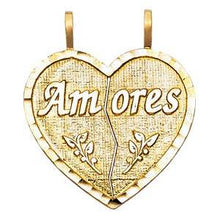 Load image into Gallery viewer, 14k Yellow Gold 26mm Teamo Heart 2 Piece Assorted Pendant