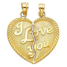 Load image into Gallery viewer, 14k Yellow Gold 23mm Teamo Heart 2 Piece Assorted Pendant