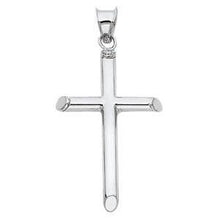 Load image into Gallery viewer, 14K White Gold 20mm Classic Cross Religious Pendant