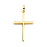 14K Yellow Gold 19mm Cross Pendant