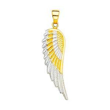 Load image into Gallery viewer, 14K Two Tone 9mm Wing Pendant