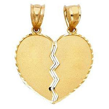 Load image into Gallery viewer, 14k Yellow Gold 20mm Couple Broken Heart Assorted Pendant