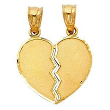 Load image into Gallery viewer, 14k Yellow Gold 15mm Couple Broken Heart Assorted Pendant