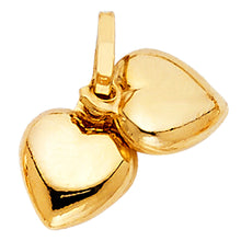Load image into Gallery viewer, 14K Yellow Gold 20mm Double Heart Pendant