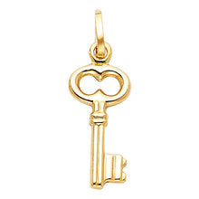 Load image into Gallery viewer, 14K Yellow Gold 10mm Key Pendant