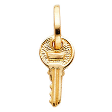 Load image into Gallery viewer, 14K Yellow Gold 8mm Key Pendant