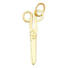 Load image into Gallery viewer, 14K Yellow Gold 15mm Scissors Pendant