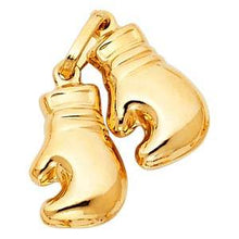 Load image into Gallery viewer, 14K Yellow Gold 28mm Double Boxing Glove Pendant