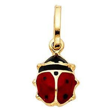 Load image into Gallery viewer, 14K Yellow Gold 8mm Lady Bug Enamel Pendant