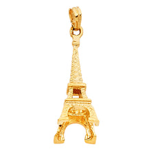 Load image into Gallery viewer, 14K Yellow Gold 10mm Paris Eiffel Tower Pendant
