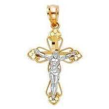 Load image into Gallery viewer, 14K Gold 15mm Jesus Crucifix Cross Religious Pendant - silverdepot