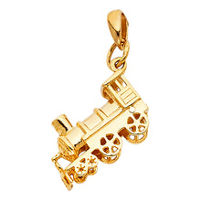Load image into Gallery viewer, 14K Yellow Gold 10mm Train Pendant