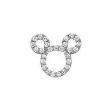 Load image into Gallery viewer, 14K White Gold 12mm CZ Crarm Pendant