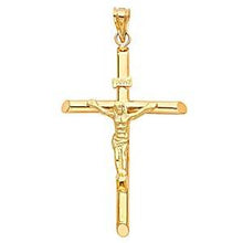 Load image into Gallery viewer, 14K Yellow Gold 37mm Religious Crucifix Pendant