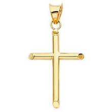 Load image into Gallery viewer, 14K Yellow Gold 17mm Cross Religious Pendant