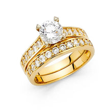 Load image into Gallery viewer, 14K Yellow Gold Round 3mm CZ Wedding Band Only - silverdepot