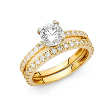 Load image into Gallery viewer, 14K Yellow Gold Round 2.5mm CZ Ladies Wedding Band Only - silverdepot