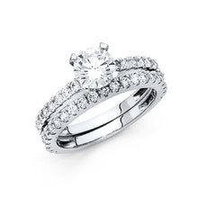 Load image into Gallery viewer, 14K White Gold Round 2.5mm CZ Ladies Wedding Band Only - silverdepot