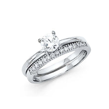 Load image into Gallery viewer, 14K White Gold Round 2mm CZ Ladies Wedding Band Only - silverdepot