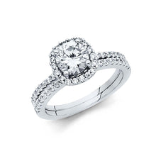 Load image into Gallery viewer, 14K White Gold 1.5mm Round CZ Ladies Wedding Ring--Wedding Band and Engagement Ring are sold Separately