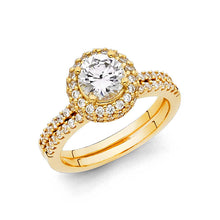 Load image into Gallery viewer, 14K Yellow Gold 1.5mm Round CZ Ladies Wedding Ring--Wedding Band and Engagement Ring are sold Separately