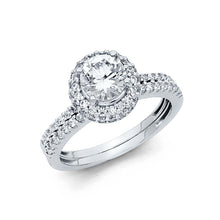 Load image into Gallery viewer, 14K White Gold 1.5mm Round CZ Ladies Wedding Ring--Wedding Band and Engagement Ring are sold Separately