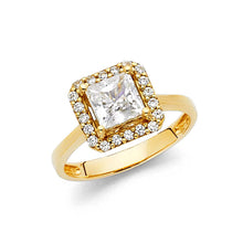 Load image into Gallery viewer, 14K Yellow Gold 2.5mm Round CZ Engagement Ring