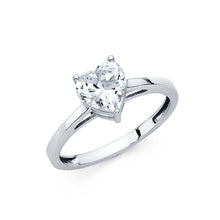 Load image into Gallery viewer, 14K White CZ Engagement Ring 2.2grams
