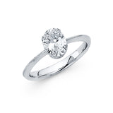 14K White CZ Engagement Ring 2.4grams