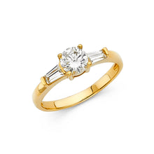 Load image into Gallery viewer, 14K Yellow CZ Engagement Ring 1.9grams