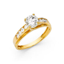 Load image into Gallery viewer, 14K Yellow Gold 2.5mm Round CZ Engagement Ring