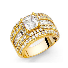 Load image into Gallery viewer, 14K Yellow Gold Polished Clear CZ Engagement Ring