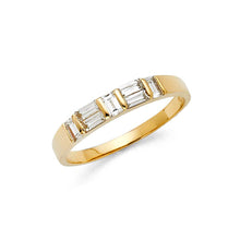 Load image into Gallery viewer, 14K Yellow Gold 3mm Clear CZ Ladies Wedding Band