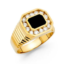Load image into Gallery viewer, 14K Yellow Gold Onyx Men&#39;s Ring - silverdepot