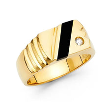 Load image into Gallery viewer, 14K Yellow Gold Onyx Men&#39;s Ring - silverdepot