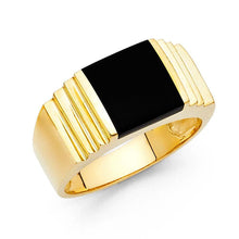Load image into Gallery viewer, 14K Yellow Gold Onyx Men&#39;s Ring - silverdepot