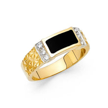 Load image into Gallery viewer, 14K Yellow Gold Onyx Men&#39;s Ring - silverdepot