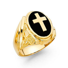 Load image into Gallery viewer, 14K Yellow Gold Onyx Men&#39;s Ring - silverdepot