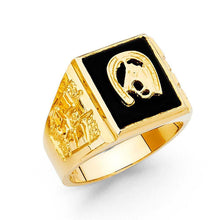 Load image into Gallery viewer, 14K Yellow Gold Onyx Men&#39;s Ring - silverdepot