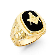 Load image into Gallery viewer, 14K Yellow Gold Onyx Men&#39;s Ring - silverdepot