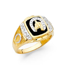 Load image into Gallery viewer, 14K Yellow Gold Onyx Men&#39;s Ring - silverdepot