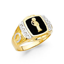 Load image into Gallery viewer, 14K Yellow Gold Onyx Men&#39;s Ring - silverdepot