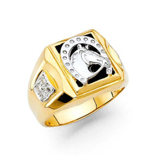Load image into Gallery viewer, 14K Yellow Gold Onyx Men&#39;s Ring - silverdepot