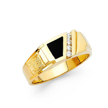 Load image into Gallery viewer, 14K Yellow Gold Onyx Men&#39;s Ring - silverdepot
