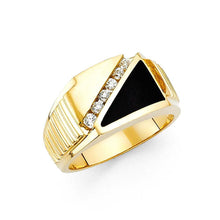 Load image into Gallery viewer, 14K Yellow Gold Onyx Men&#39;s Ring - silverdepot