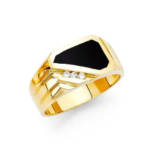 Load image into Gallery viewer, 14K Yellow Gold Onyx Men&#39;s Ring - silverdepot