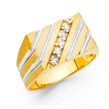 Load image into Gallery viewer, 14K Yellow Gold CZ Men&#39;s Rings - silverdepot