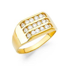 Load image into Gallery viewer, 14K Yellow Gold CZ Men&#39;s Rings - silverdepot