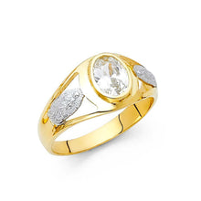 Load image into Gallery viewer, 14K Two Tone CZ Men&#39;s Ring - silverdepot